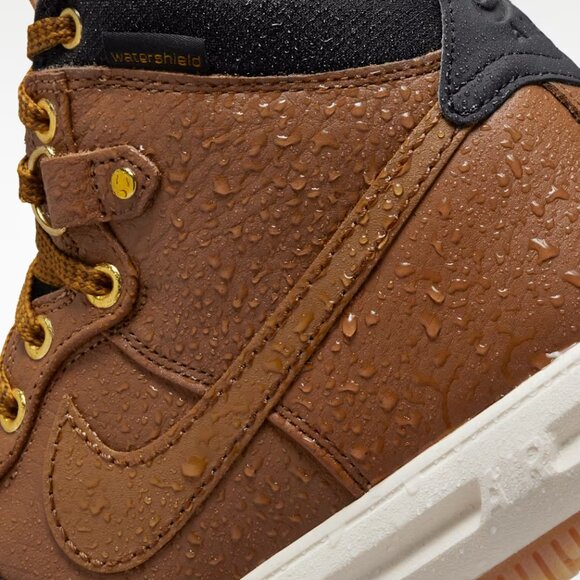 Nike Lunar Force 1 - Men\'s Winterized Duckboot in Ale Brown/Goldtone/Black main image 7